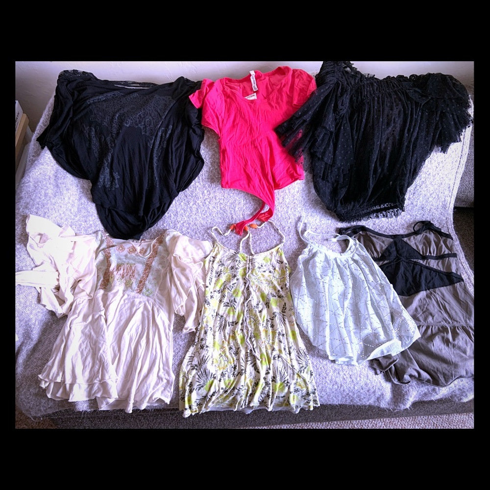 Free People XS seven tops bundle